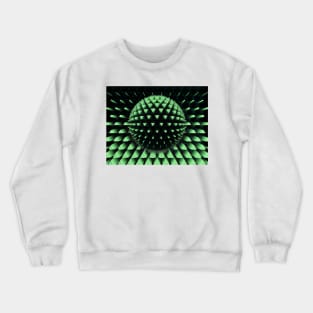 bright green pattern and geometric 3D exploding design Crewneck Sweatshirt